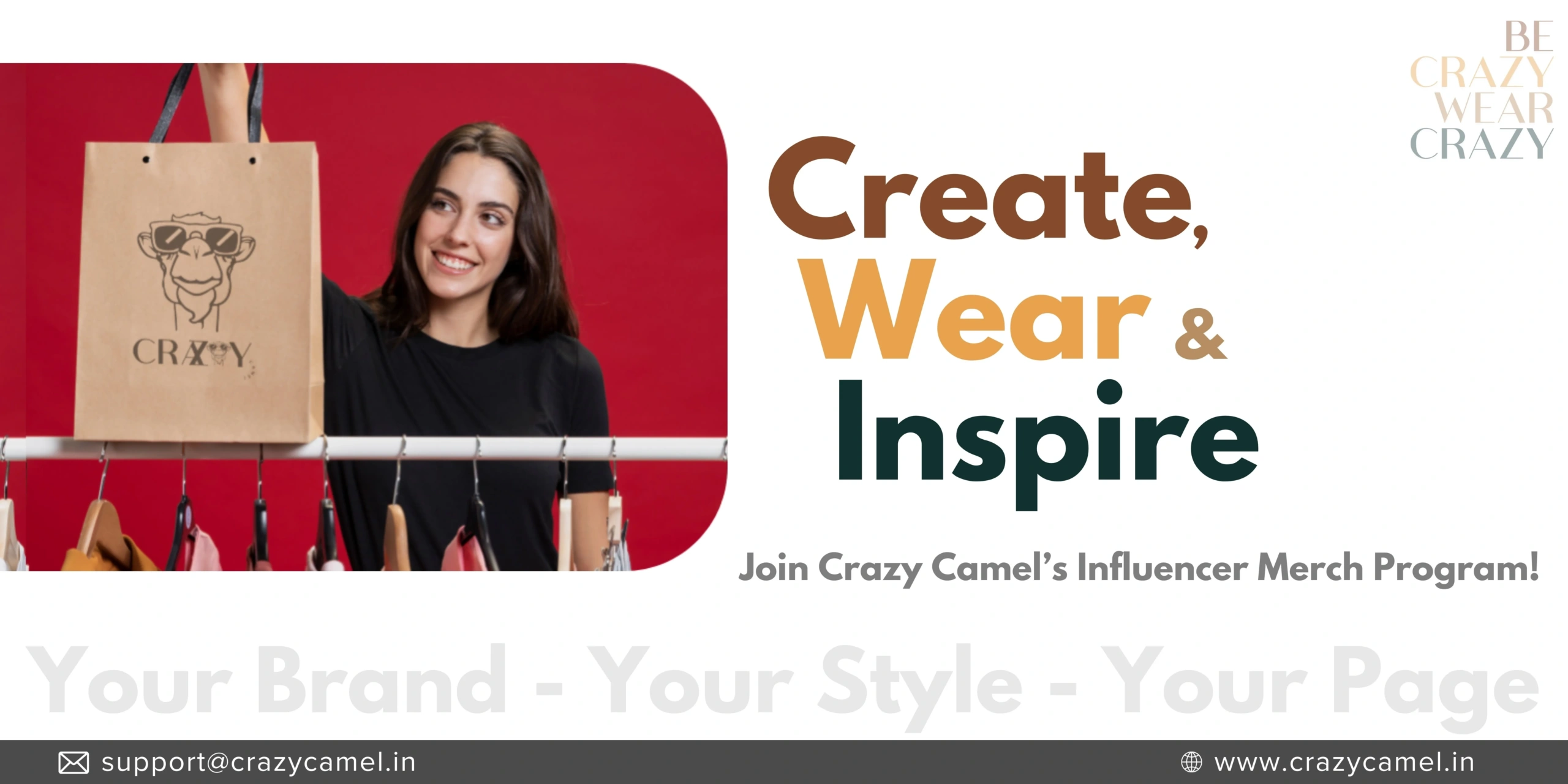 Join Crazy Camel Influencer Merch Program